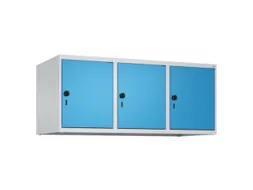 opzetkast,v. locker,3vak.,vak B 400mm,HxBxD 500x1200x500mm,vleugeldeur
