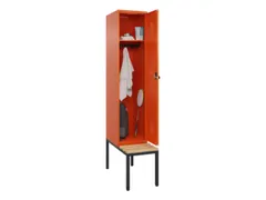 locker met bank,HxBxD 2120x400x815mm,1vak,vak B 400mm,draaigrendel