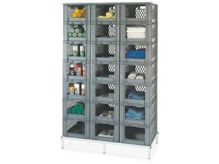 Euronorm-stapelbak 51liter Grijs 270x600x400mm Wanden/bodem Gesloten - 2