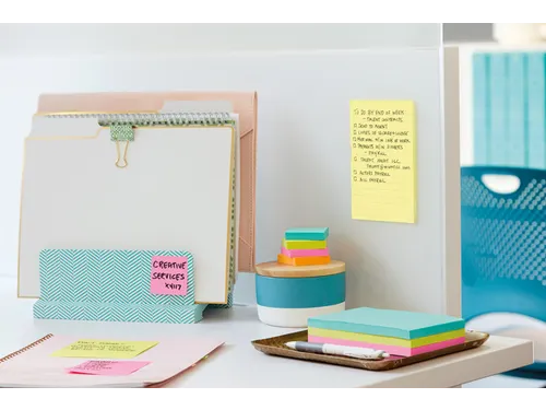 Memoblok 3M Post-it 660 102x152mm lijn geel