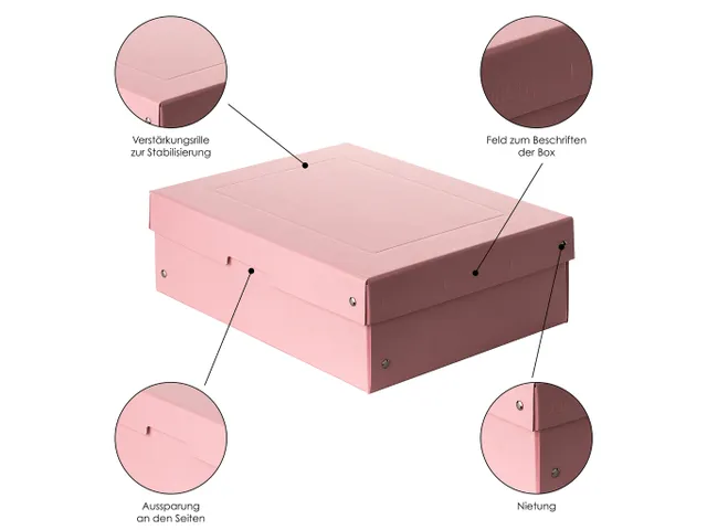 PureBox Pastell A4 rose 100mm