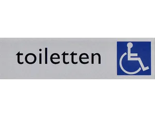 Infobord pictogram toilet rolstoel 165x44mm - 1