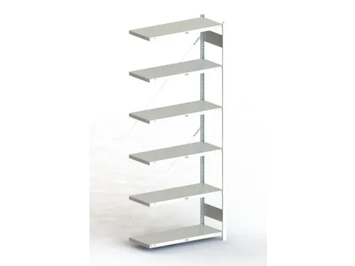 Inhaakstelling Aanbouwveld 2500x1000x400mm 6legborden 150kg