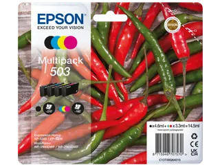 Epson 503, Normaal rendement, Zwart, Cyaan, Magenta, Geel, 4,6 ml, 3,3 - 1