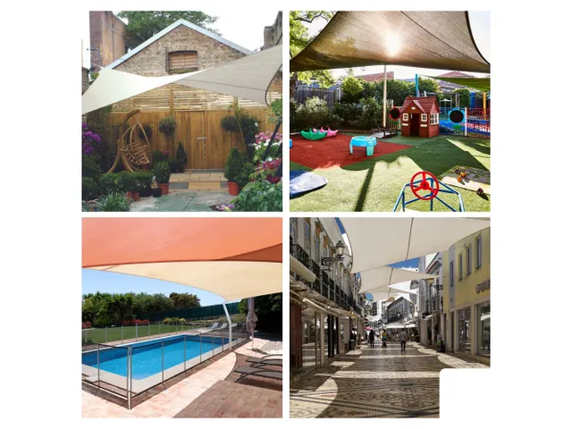 Voile solaire triangulaire 5x5x5m Crème