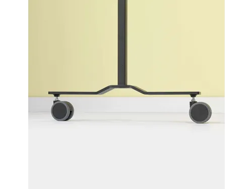 Verrijdbaar Whiteboard Workboard 120x150cm Gelakt Staal zwart profiel