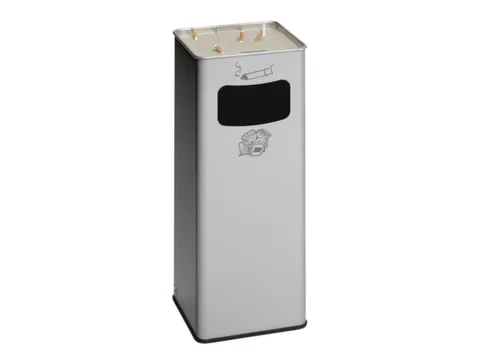 Combi-asbak Hxbxd 665X260X260Mm Vierkant Zilver