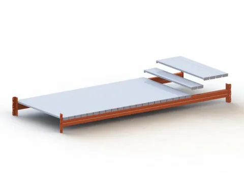 legbord m. stalen panelen,v. breedvakstelling,BxD 2225x800mm