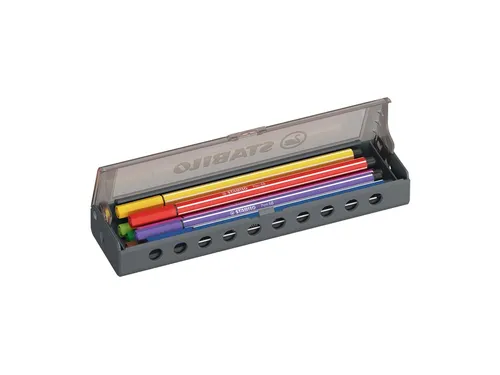 Viltstift STABILO Pen 68 Medium 1.0mm clickset à 10 kleuren