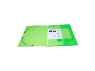 Elastomap 3 kleppen polypropyleen 5/10de Crystal Colours A4 Assorti - 13
