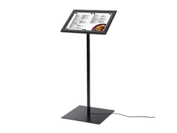 Menustandaard Vergrendelbaar Zwart LED Verlichting 2xA4