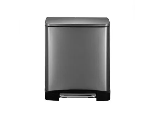 E-Cube recycling pedaalemmer 28+18 Liter Zwart Staal