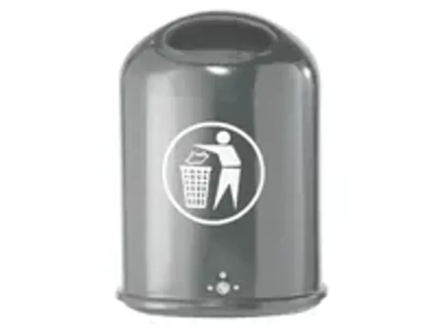 OUTLET Afvalbak Staalplaat 45 Liter Ovale Opening Standaard Antraciet