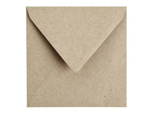 Envelop Papicolor 140x140mm kraft grijs pak à 6 stuks