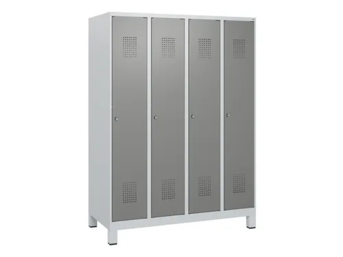 schoollocker,HxBxD 1630x1200x500mm,4vak,vak B 300mm,cil.-slot,voeten