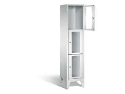 lockerkast 1850x420x500mm 1x3 vakken Cilinderslot Poten, RAL7035