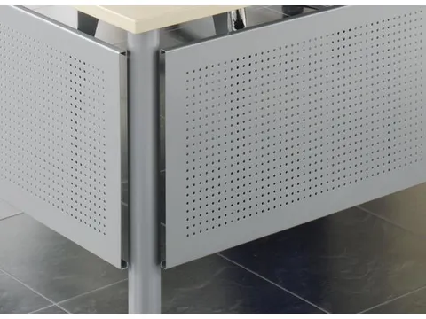 zichtscherm,v. bureau,HxB 400x1200mm,zilverkleurig