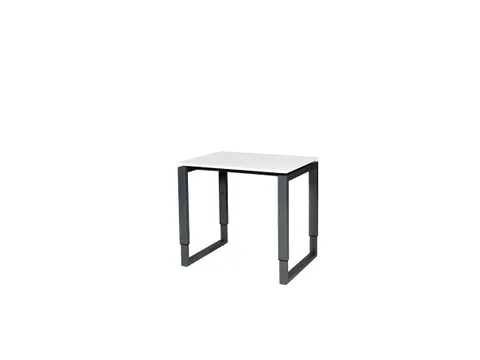 Domino Plus Bureau Hoogte Verstelbaar 800x600mm Wit 25mm Zwart O-Poot