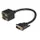 DVI-D naar 2x DVI-D digitale video splitter kabel - 30 cm