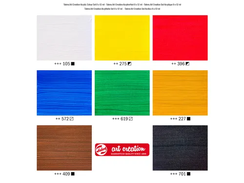 Acrylverf Talens Art Creation assorti 8 tubes à 12ml