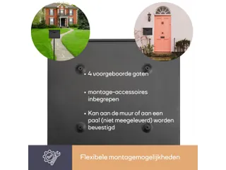 Brievenbus Mailbox Verona Mat Zwart Staal - 7