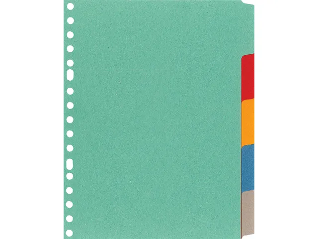 Tabbladen Kangaro A5 17-gaats P505M 5-delig assorti karton