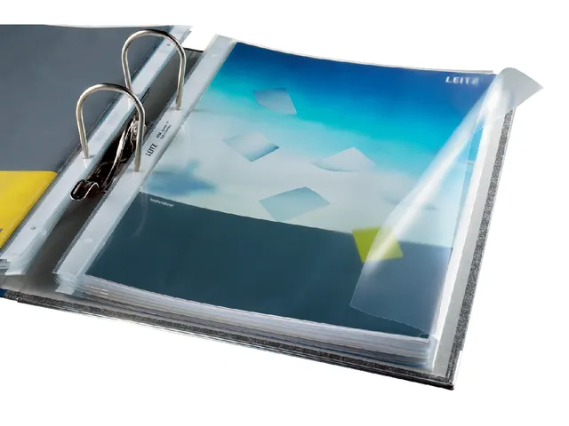 Showtas Leitz 4764 A4 4-gaats PP 0.13mm nerf met klep