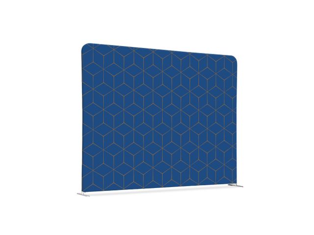 Scheidingswand Textiel 200x150cm Hexagon Blauw Bruin