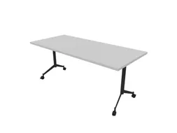 klaptafel,HxBxD 750x1800x700mm,hoekig,T-voet donkergrijs,ovale buis