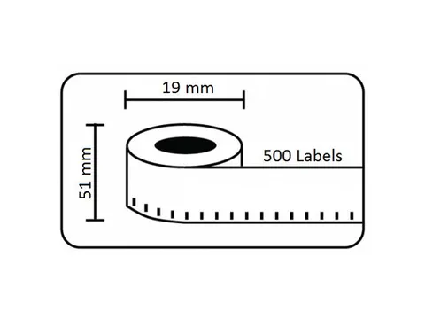 OUTLET Dymo Compatible Label 11355 S0722550 19x51mm