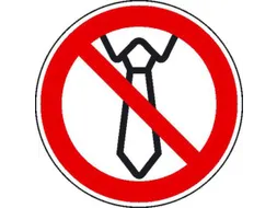 verbodsbord,Verboden te bedienen met stropdas,PVC,Ø 100mm