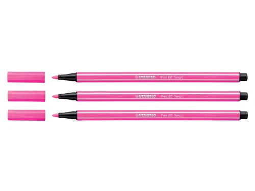 Viltstift STABILO Pen 68/056 medium neon roze