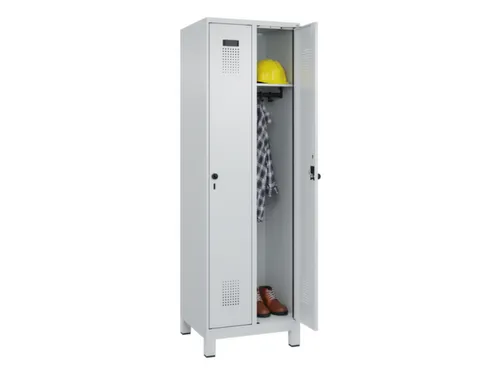 locker,HxBxD 1950x600x500mm,2vak,vak B 300mm,draaigrendel,voeten
