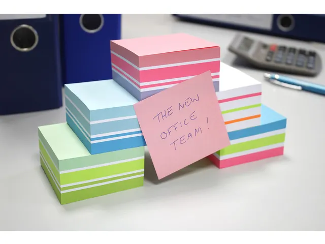 Bloc cube Info Notes 75x75mm nuances bleu 400 feuillets