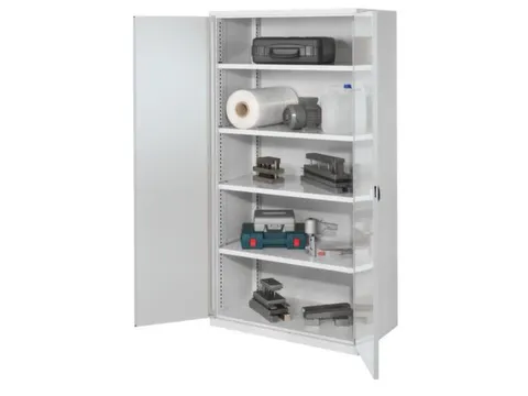 Materiaalkast Dubbelwandige Deur 1950x1000x600mm 4legborden Ral7035