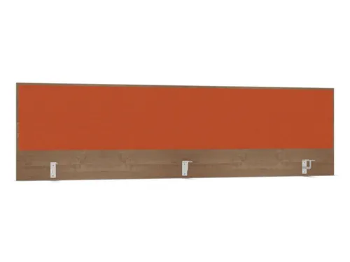 opzetpaneel,v. bureau,aanbouw achter,B 2000mm,NT-cherry,BN3012-oranje