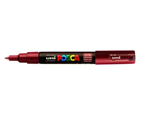 Verfstift Posca PC1MC Extra Fijne punt 0,7-1,0mm wijnrood - 1