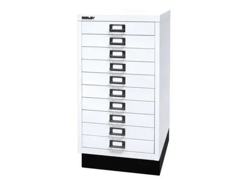 kantoor-ladekast HxBxD 670x349x432mm 10 laden romp verkeerswit staal