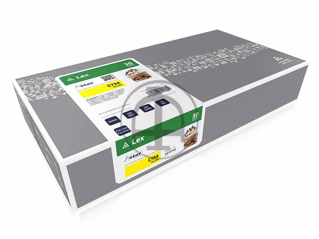 AS13734 Astar Lexmark C734A1YG Optra C toner geel rebuilt 6000pag chip