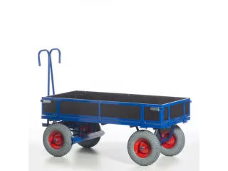 Handtrekwagen 4 Wielen 1000kg 1560x760mm Houten Wanden Luchtbanden - 3