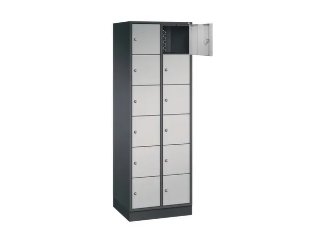 lockerkast,HxBxD 1950x620x500mm,2x6vakken,cil.-slot,sokkel