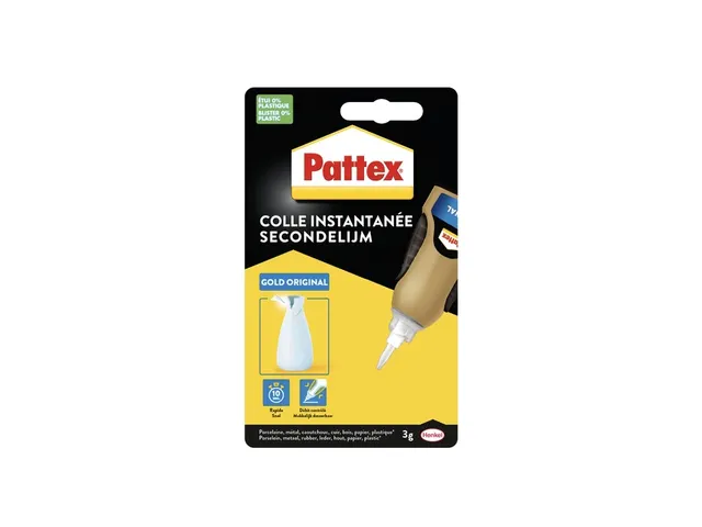 Secondelijm Pattex Gold original tube 3gram op blister