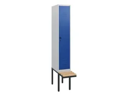 locker met bank,HxBxD 1950x300x815mm,1vak,vak B 300mm,draaigrendel