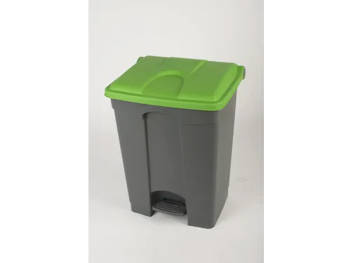 pedaalemmer,1x70l,HxBxD 673x495x412mm,romp PP grijs,deksel PP groen