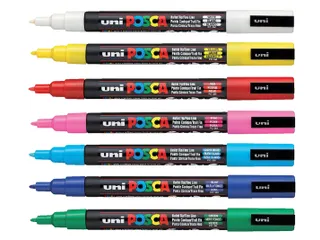 Verfstift Posca PC5M Medium Punt 1,8-2,5mm Donkerblauw - 3