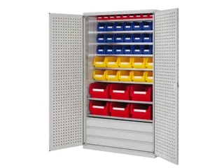 Ruime Bakkenkast 1950x1130x590mm 3laden 47 Magazijnbakken Geperf - 1