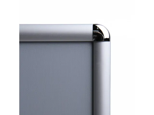 Cadre clipsable standard 70x100cm Coins biseautée Argent 25mm