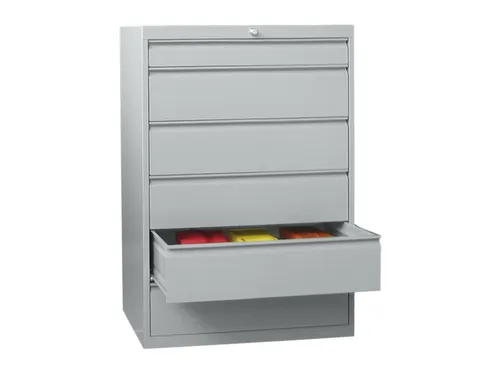 ladekast HxBxD 1200x715x600mm 6laden slot RAL7035 front RAL7016