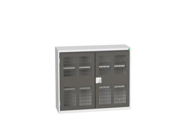 wandkast 900x1050x350mm 2xStalen bodem sokkel Ral 7035 front Ral 7016