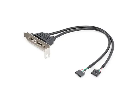 2-poorts USB A vrouwelijke low-profile Slot Plate Adapter